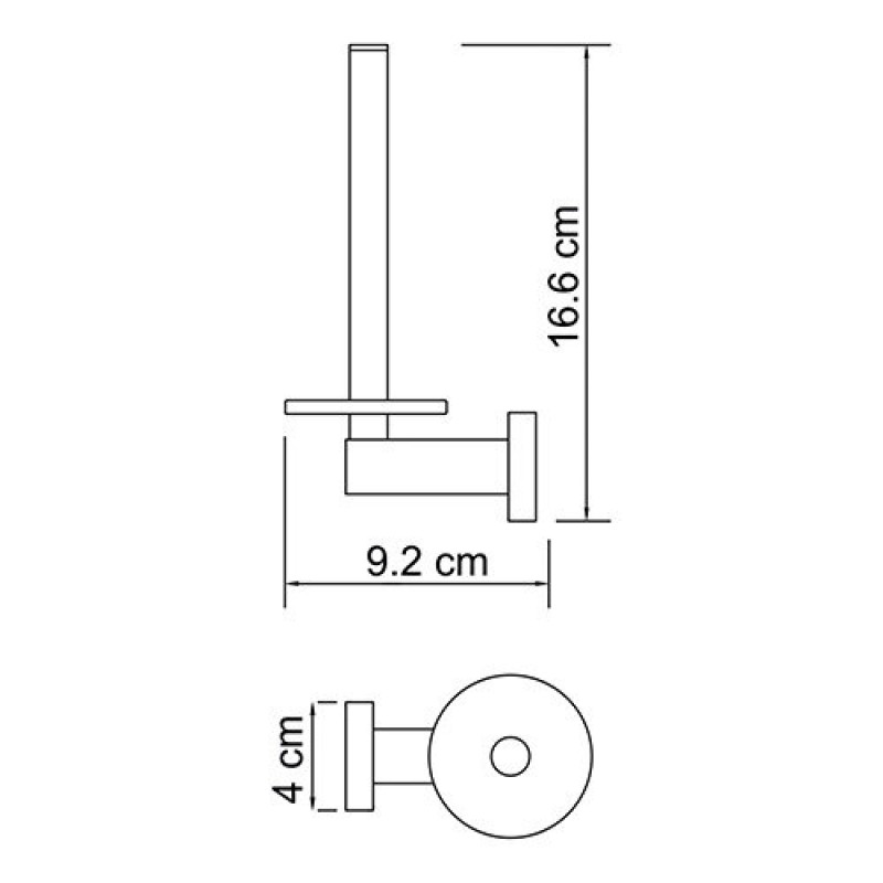 Держатель для туалетной бумаги WasserKRAFT Lippe, вертикальный, K-6597, хром