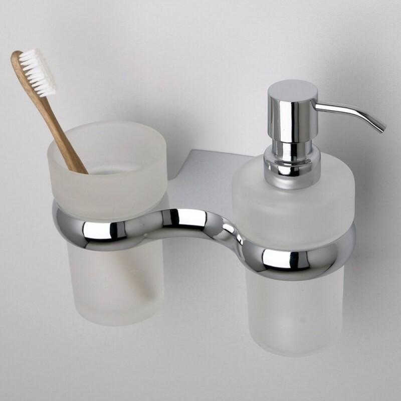 Дозатор и стакан WasserKRAFT Berkel K-6889, держатель хром