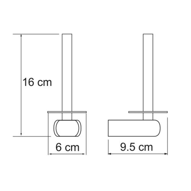 Держатель для туалетной бумаги WasserKRAFT Berkel, вертикальный, K-6897, хром