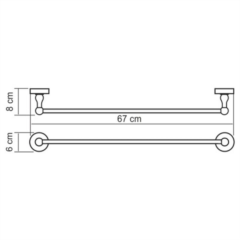 Полотенцедержатель WasserKRAFT Regen, 67 см, хром, K-6930