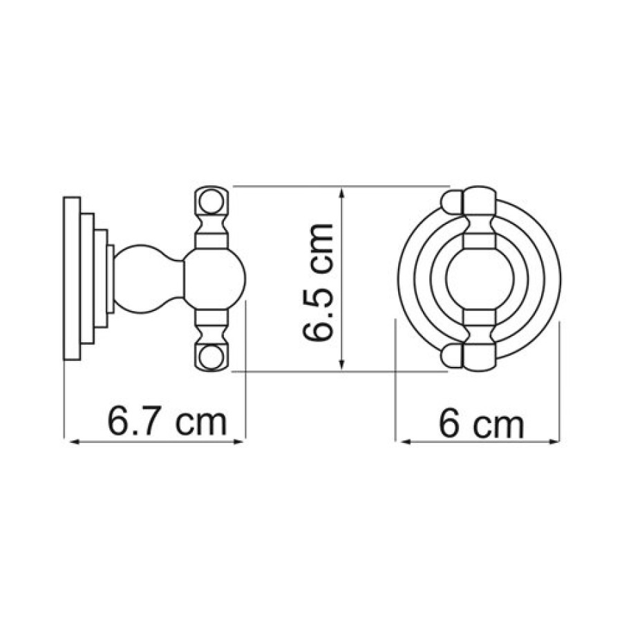 Крючок WasserKRAFT Ammer, двойной, K-7023D, хром
