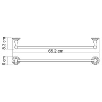 Полотенцедержатель WasserKRAFT Ammer, 65.2 см, хром, K-7030