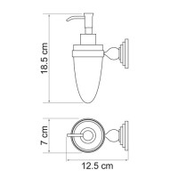 Дозатор стеклянный с держателем WasserKRAFT Ammer, K-7099, хром
