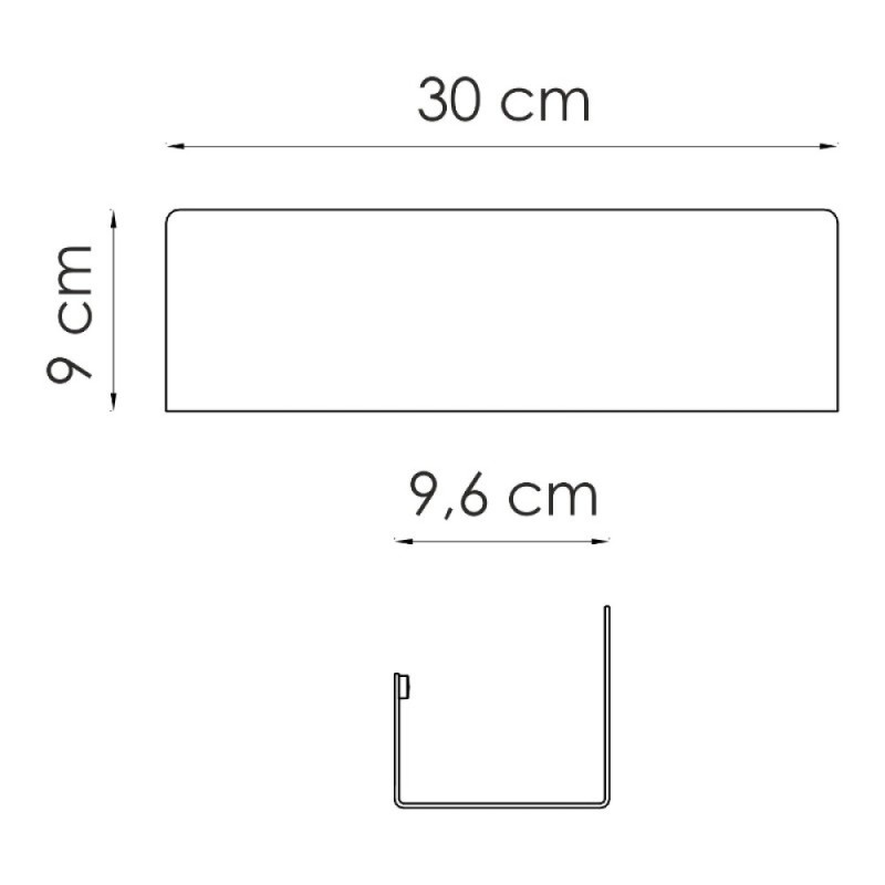 Полка металлическая WasserKRAFT Elbe K-7215, черный Soft-touch