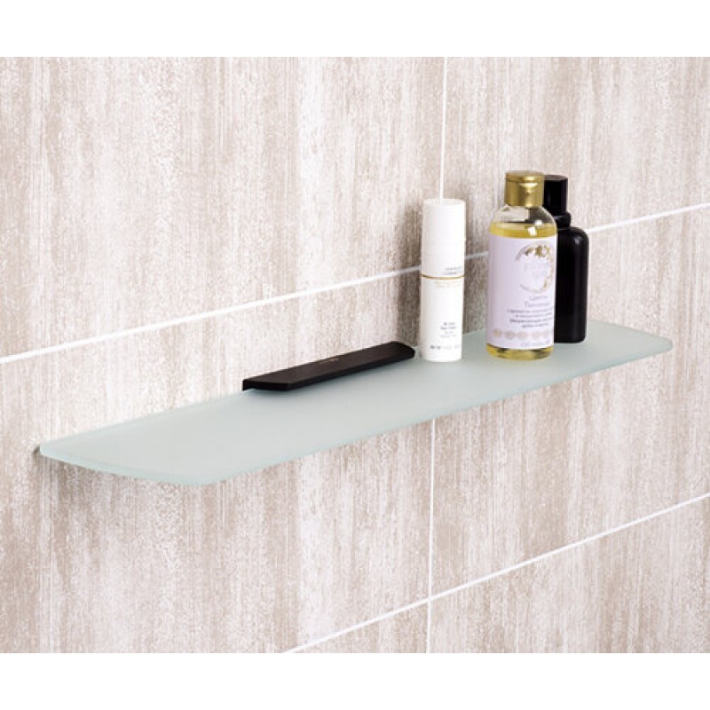 Полка стеклянная WasserKRAFT Elbe, K-7224, PVD покрытие “черный матовый”