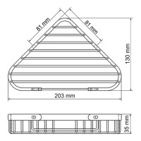 Полка металлическая угловая WasserKRAFT Серия К, К-733, хром