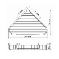 Полка металлическая WasserKRAFT K-733GM, PVD-покрытие, оружейная сталь