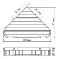 Полка металлическая WasserKRAFT Серия К, угловая, цвет - белый, K-733W