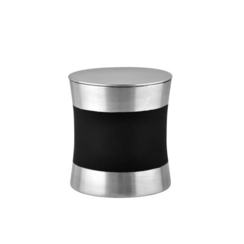 Косметическая ёмкость WasserKRAFT Wern, с крышкой, K-7579, хром/черный