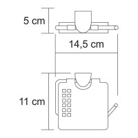 Держатель туалетной бумаги WasserKraft Kammel, с крышкой, К-8325, хром
