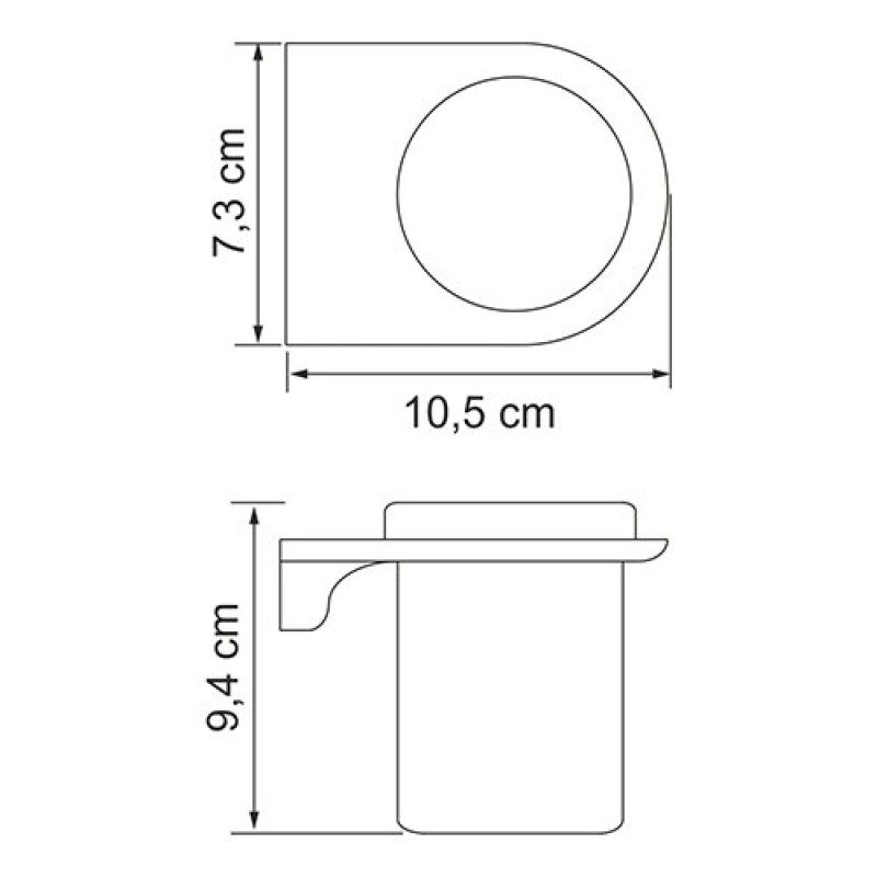 Стакан для зубных щеток WasserKRAFT Kammel, стеклянный, K-8328W, белый