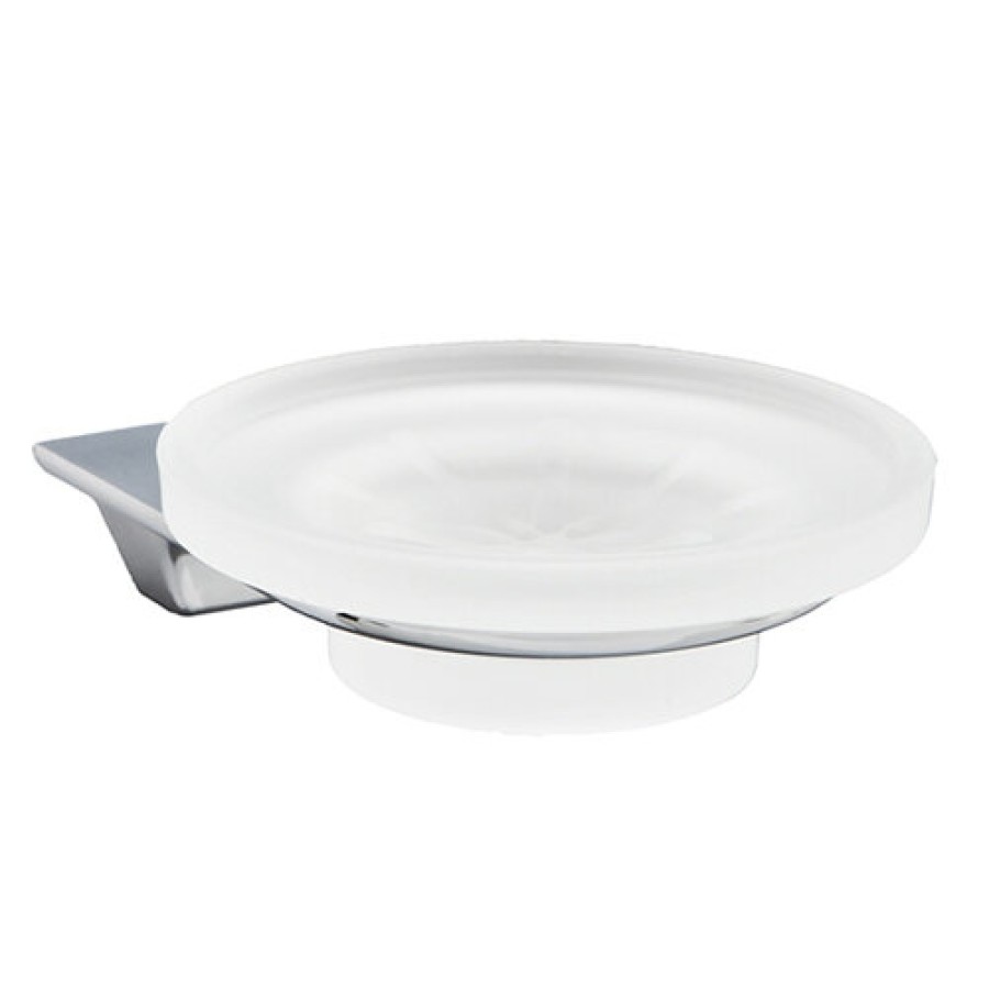 Мыльница WasserKraft Kammel, стеклянная, К-8329, белый/хром
