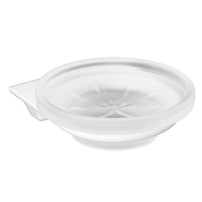 Мыльница с держателем WasserKRAFT Kammel, стеклянная, K-8329W, белый