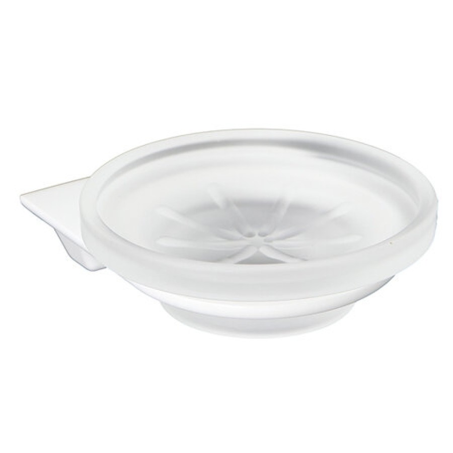 Мыльница с держателем WasserKRAFT Kammel, стеклянная, K-8329W, белый