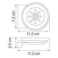 Мыльница с держателем WasserKRAFT Kammel, стеклянная, K-8329W, белый