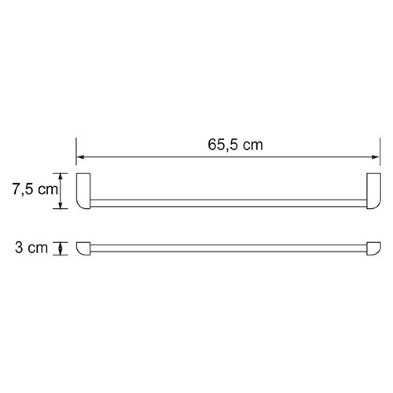 Полотенцедержатель WasserKRAFT Kammel, 65.5 см, белый, K-8330W