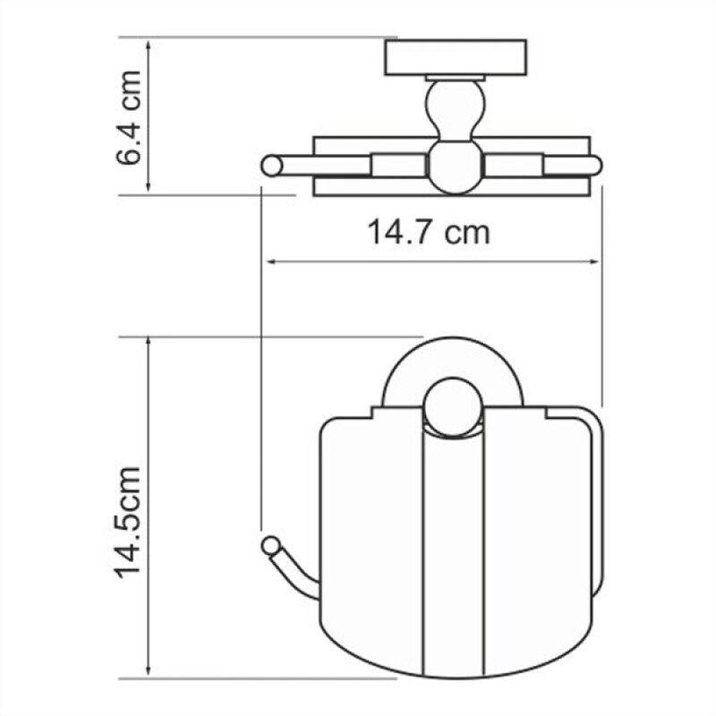 Держатель туалетной бумаги с крышкой WasserKRAFT Aland, K-8525, хром