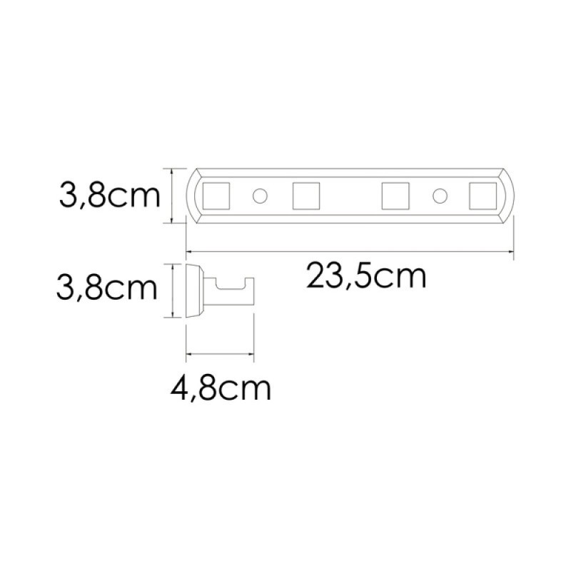 Планка на 4 крючка WasserKRAFT, Rhin, K-8774, никель