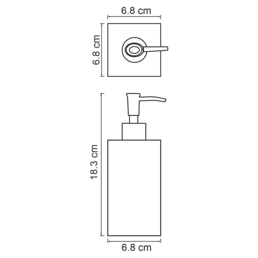 Дозатор для жидкого мыла WasserKRAFT Kammel, белый/серый, K-9199