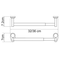 Полотенцедержатель WasserKRAFT Main, 30 см, K-9222 32, хром