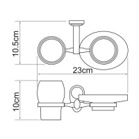 Держатель стакана и мыльницы WasserKRAFT Main, K-9226, хром
