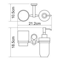Держатель стакана и дозатора WasserKRAFT Main, K-9289C, хром