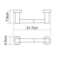 Держатель для туалетной бумаги WasserKRAFT Donau, K-9422, хром