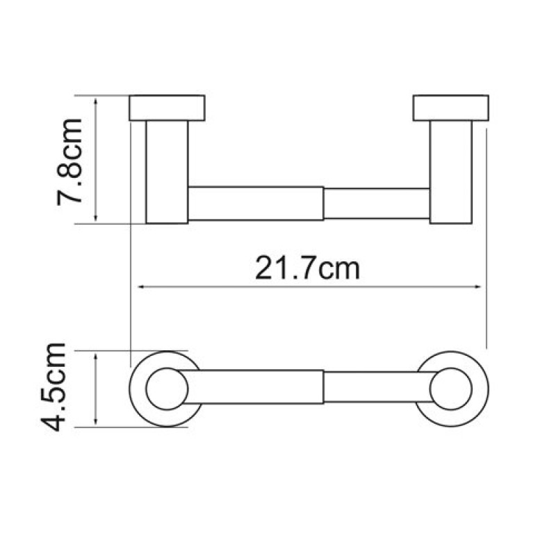 Держатель для туалетной бумаги WasserKRAFT Donau, K-9422, хром
