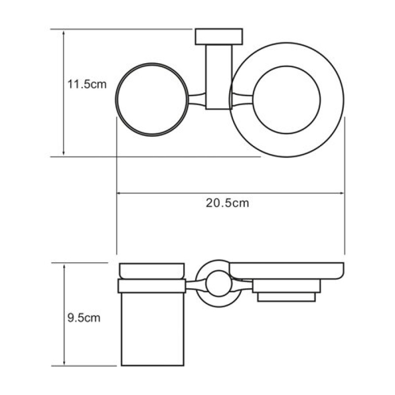 Держатель стакана и мыльницы WasserKRAFT Donau, K-9426, хром