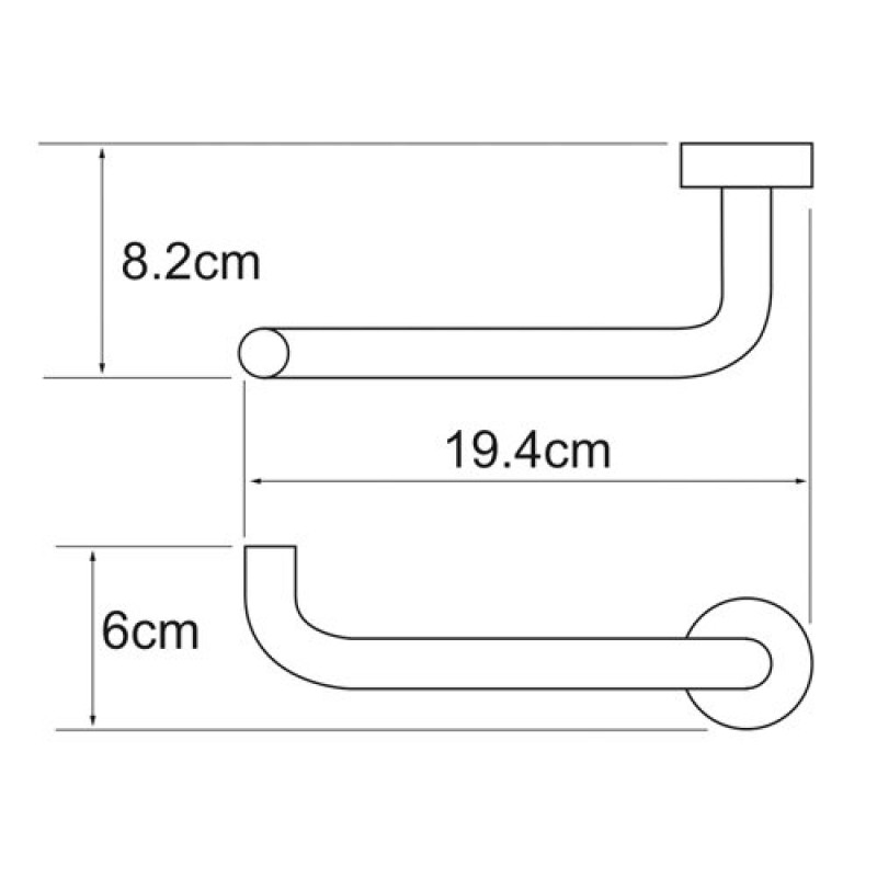 Держатель для туалетной бумаги WasserKRAFT Donau, K-9496, хром