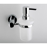 Дозатор стеклянный с держателем WasserKRAFT Donau, 150 мл, K-9499, хром