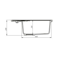 Кухонная мойка Iddis Kitchen G K17C621i87, 62 см, искусственный камень, цвет шоколад