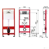 Инсталляция для подвесного унитаза TECE Ambia K400200, 4 в 1