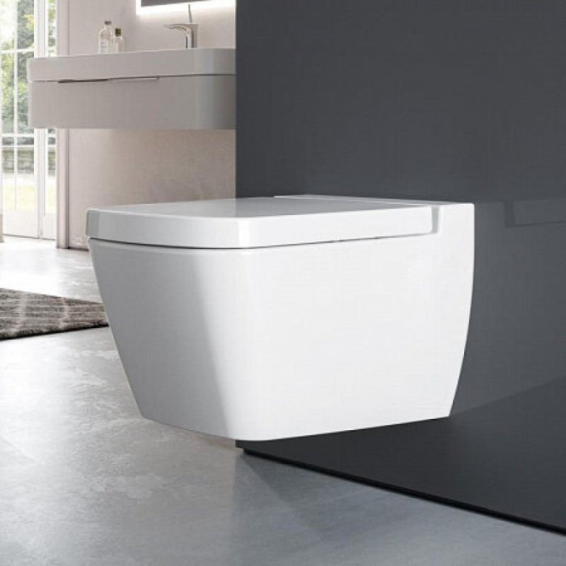 Инсталляция подвесного унитаза TECE Base K440403.WC2 TECEone с клавишей смыва TECEnow, черный глянцевый
