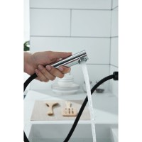 Смеситель Paulmark Kassel Ka214311-401 для кухонной мойки, с выдвижным изливом, антрацит/хром