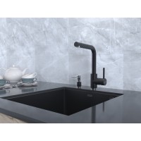 Смеситель Paulmark Kassel Ka214311-AN для кухонной мойки, с вытяжным изливом, антрацит полностью