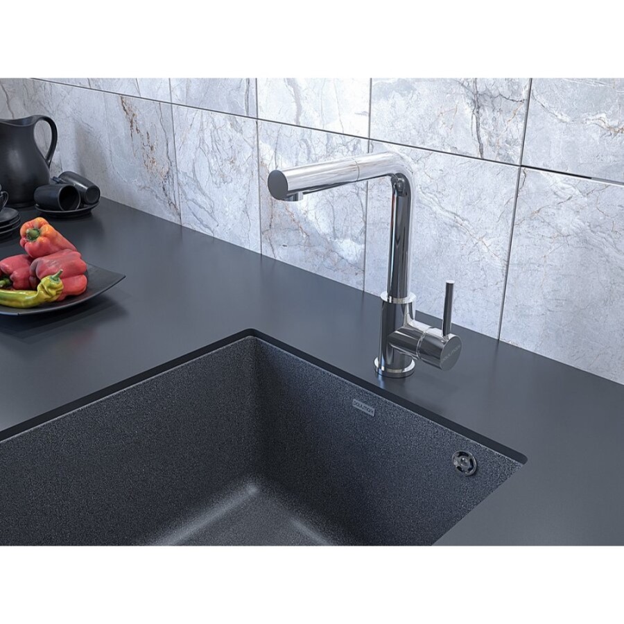 Смеситель Paulmark Kassel Ka214311-CR для кухонной мойки, с выдвижным изливом, хром