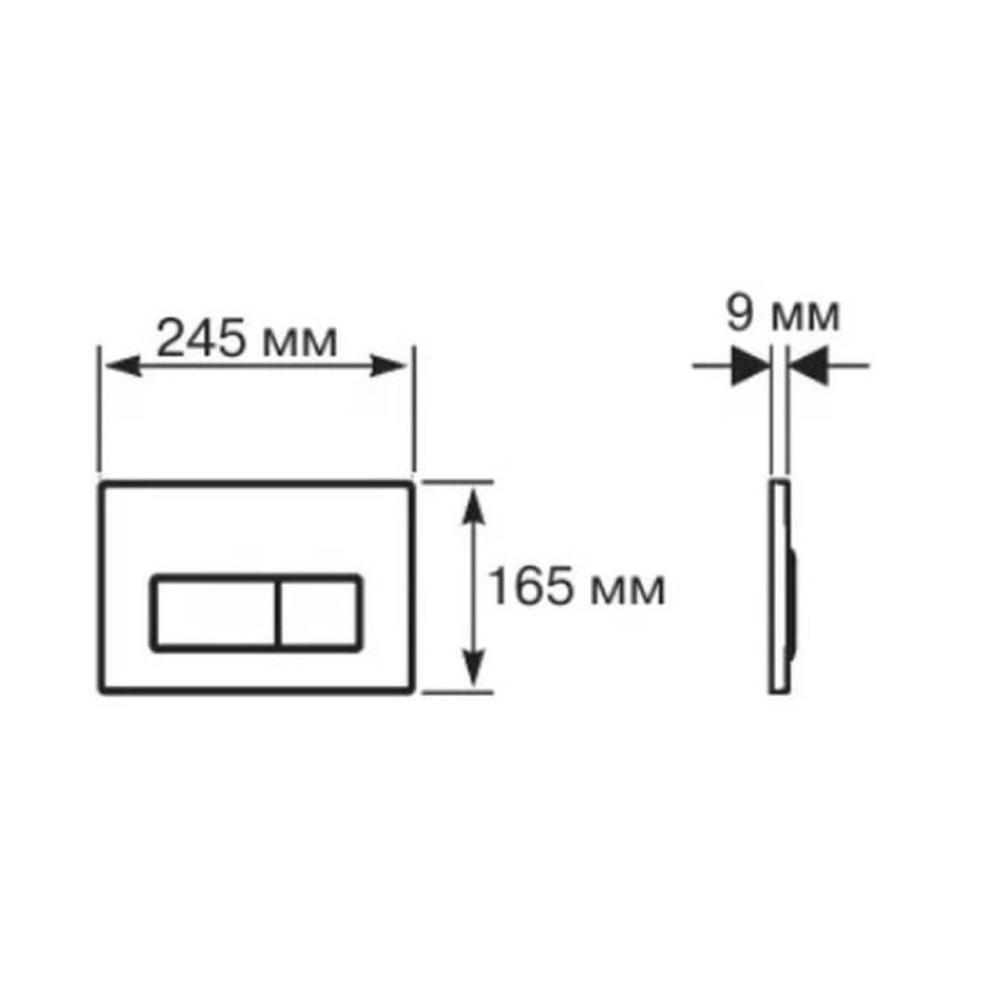 Клавиша смыва Aquatek Slim KDI-0000021, механическая, цвет белый глянцевый