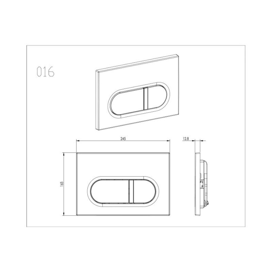 Клавиша смыва Aquatek KDI-0000044, механическая, цвет хром матовый