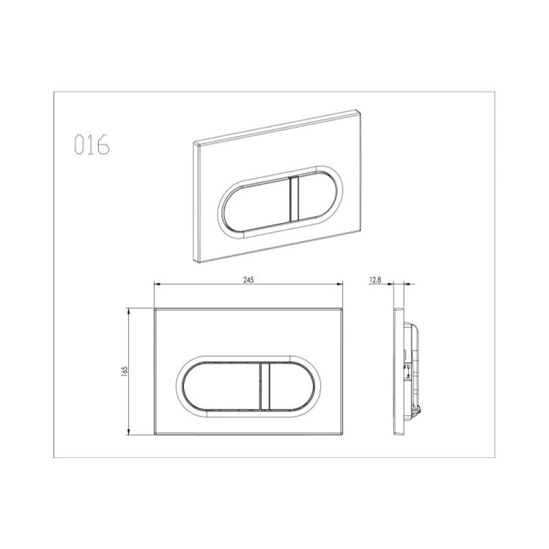 Клавиша смыва Aquatek KDI-0000045, механическая, цвет черный