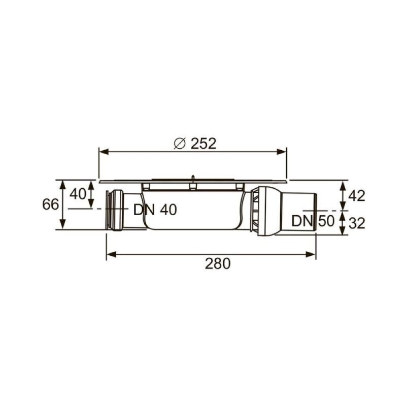 Комплект TECEdrainpoint S, KDP-S110, точечного трапа с сифоном DN 50 с декоративной решеткой
