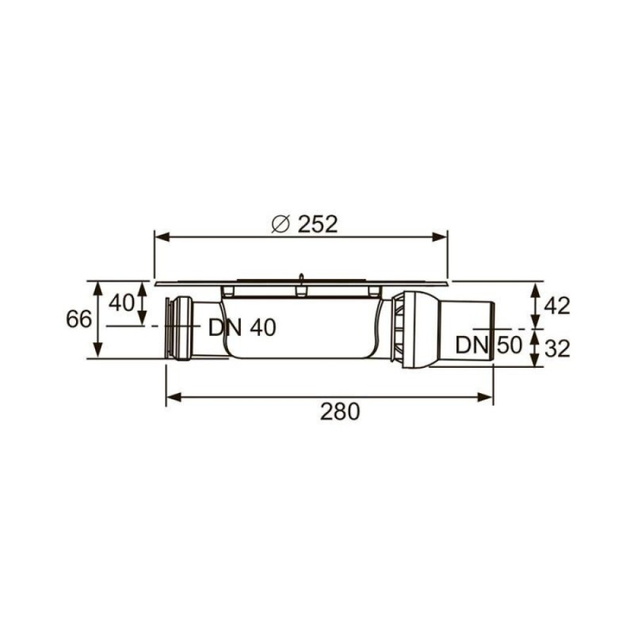 Комплект TECEdrainpoint S, KDP-S110, точечного трапа с сифоном DN 50 с декоративной решеткой