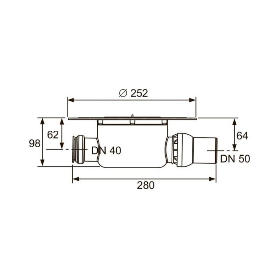 Душевой трап TECE TECEdrainpoint S, KDP-S120 точечного трапа с сифоном DN 50 и декоративной решеткой