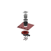 Душевой трап TECE TECEdrainpoint S, KDP-S120 точечного трапа с сифоном DN 50 и декоративной решеткой