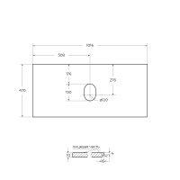 Столешница BelBagno 100 см, керамогранит, цвет Bianco Opaco, KEP-100-BO-W0