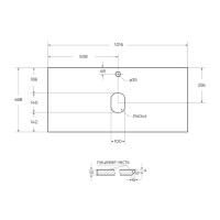 Столешница BelBagno KEP-100-CEM, 100 см, керамогранит, Cemento