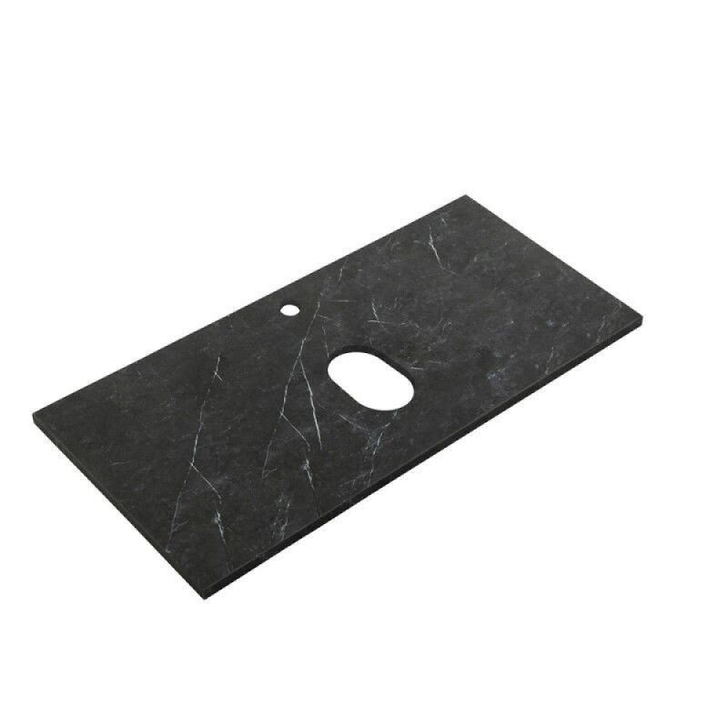 Столешница BelBagno 100 см, керамогранит, цвет Marmo Nero Opaco, KEP-100-MNO