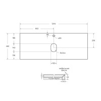Столешница BelBagno KEP-120-MNO, 120 см, керамогранит, Marmo Nero Opaco