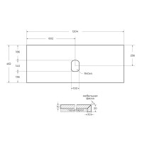 Столешница BelBagno KEP-120-MNO-W0, 120 см, керамогранит, без отверстия под смеситель, Marmo Nero Opaco
