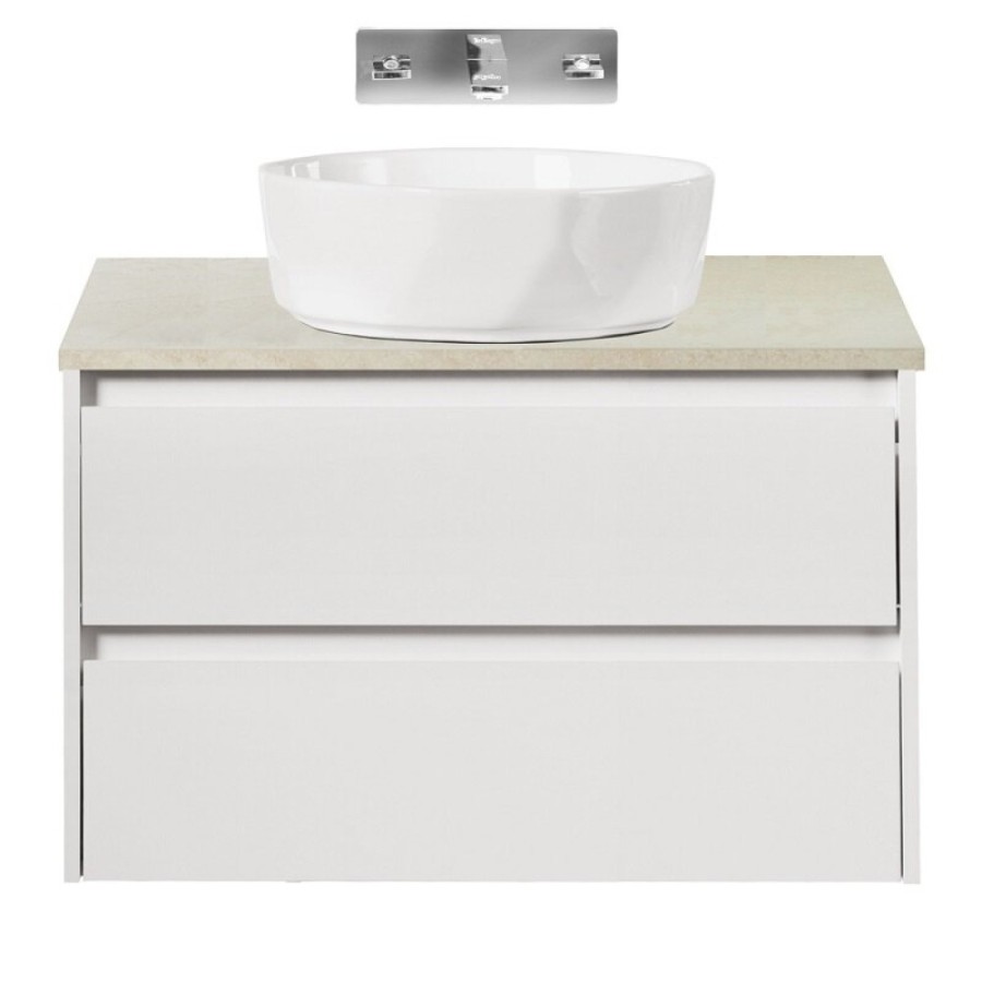 Столешница BelBagno 80 см, керамогранит, цвет Marmo Crema Opaco, KEP-80-MCO-W0